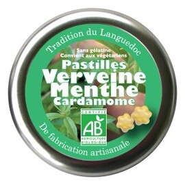 Pastilles Verveine, Menthe, Cardamome BIO -  45 g - divers - Encens du Monde - Florisens -189108