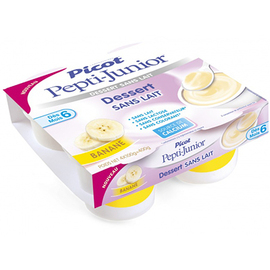 Pepti-Junior Dessert Sans Lait +6mois Banane 4x100g - Picot -216698