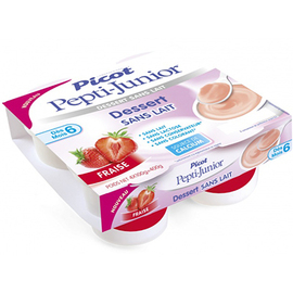 Pepti-Junior Dessert Sans Lait +6mois Fraise 4x100g - Picot -216700
