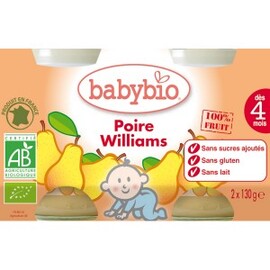Petits Pots Poire Bio - dès 4 mois- 2x130g - divers - Babybio -133630