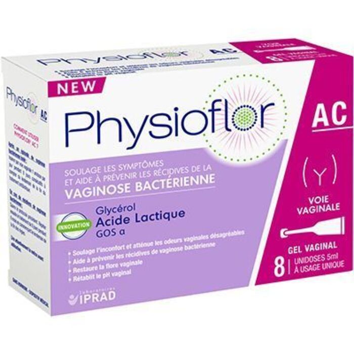 Physioflor ac vaginose bactérienne gel vaginal 8 unidoses Iprad-229263