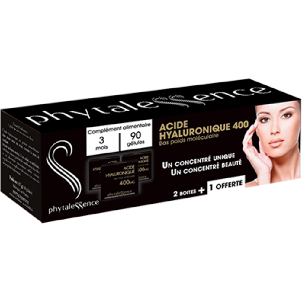 Phytalessence acide hyaluronique 400mg 3 x 30 gélules Phytalessence acide hyaluronique 400mg 3 x 30 gélules