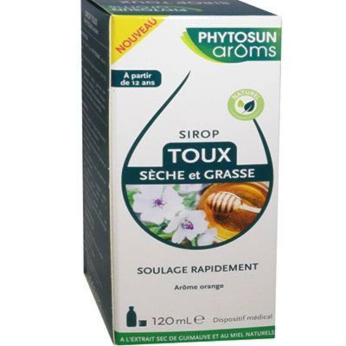 Photo de Phytosun aroms sirop toux sèche et grasse 120ml Phytosun arôms Phytosun aroms sirop toux sèche et grasse 120ml Phytosun arôms-222465
