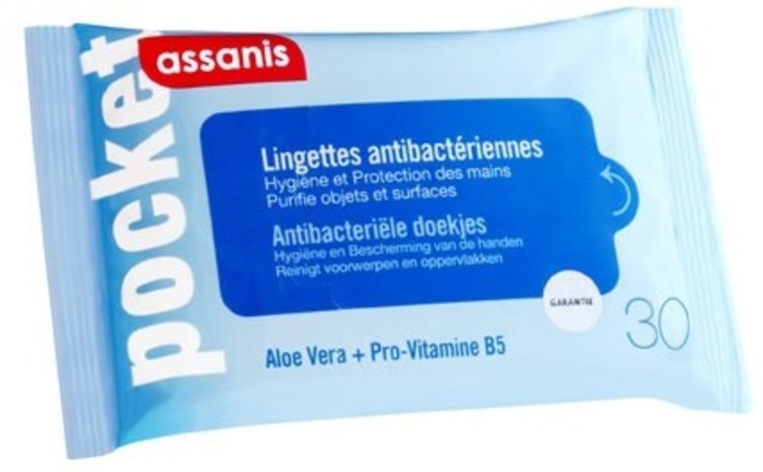 Photo de Pocket lingettes antibactériennes Assanis Pocket lingettes antibactériennes Assanis-190399