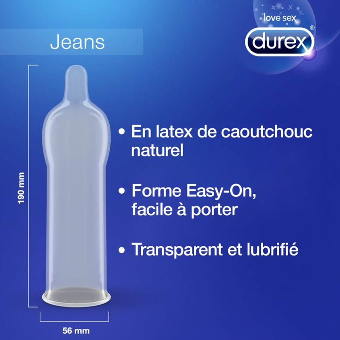 Photo de Préservatifs classic jeans - préservatifs lubrifiés - boite de 3 préservatifs Durex Préservatifs classic jeans - préservatifs lubrifiés - boite de 3 préservatifs Durex-148012