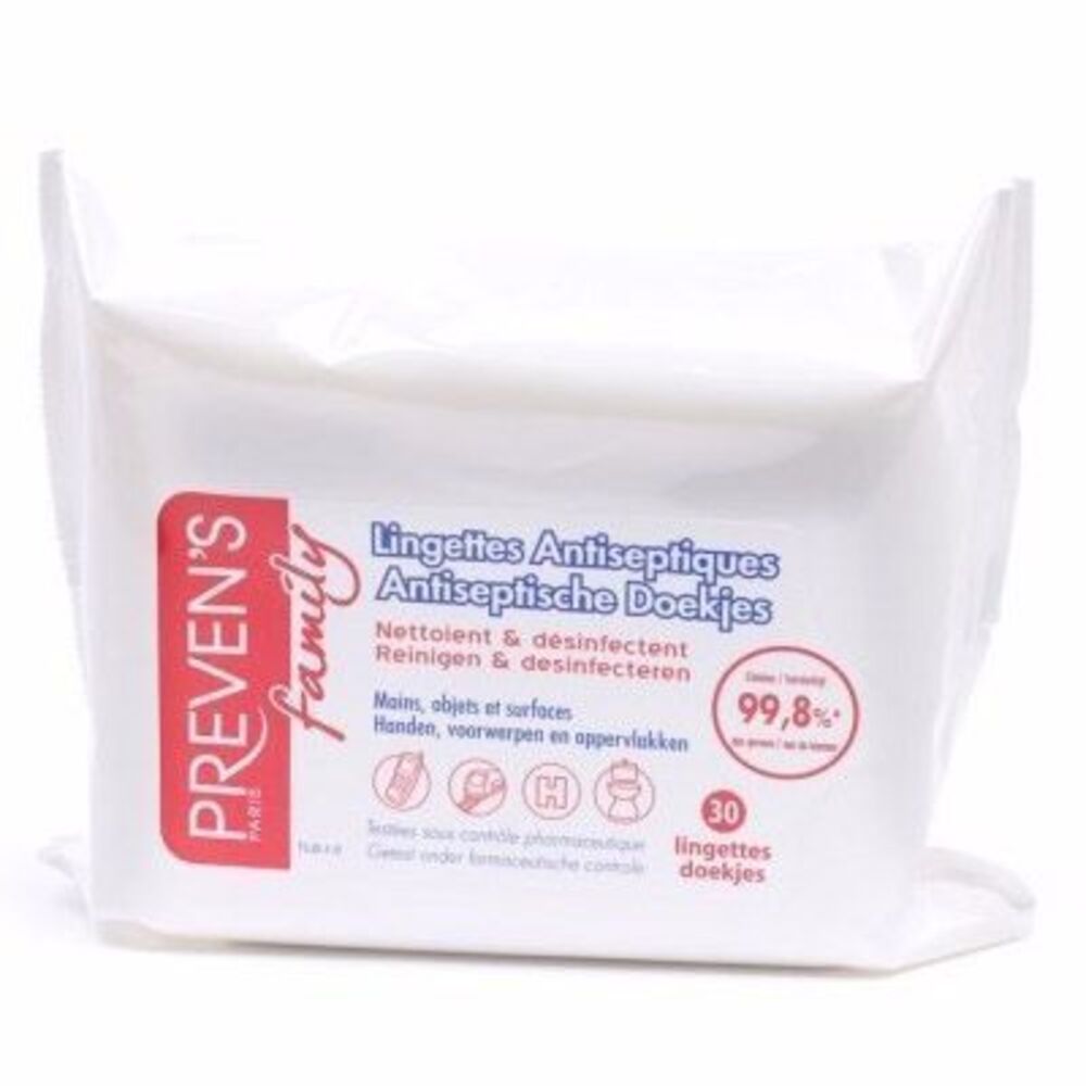 Photo de Preven's family lingettes antiseptiques x30 Preven's Preven's family lingettes antiseptiques x30 Preven's-191975