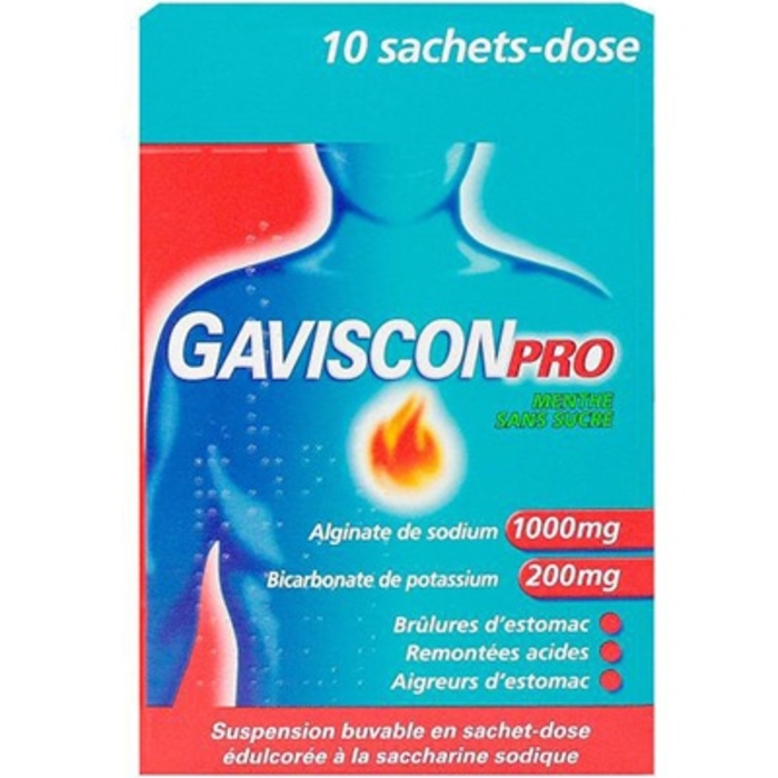 Pro menthe sans sucre suspension buvable 10 sachets Gaviscon-210932