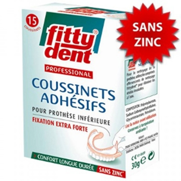 Photo de Professional 15 coussinets adhésifs Fittydent Professional 15 coussinets adhésifs Fittydent-199248