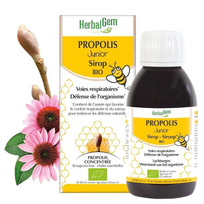 Photo de Propolis junior sirop bio 150 ml Herbalgem Propolis junior sirop bio 150 ml Herbalgem-229471