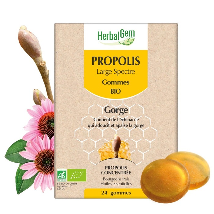 Photo de Propolis large spectre bio 24 gom Herbalgem Propolis large spectre bio 24 gom Herbalgem-229472