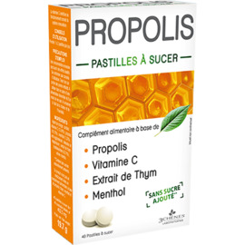 Propolis pastilles - 40.0 unités - tonus-immunité - 3 chenes -11861