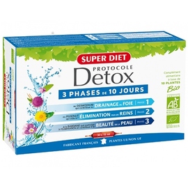 PROTOCOLE DETOX BIO - 30 ampoules de 15ml - Super Diet -211173