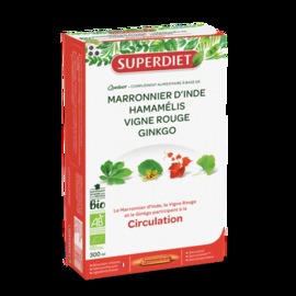 QUATUOR VIGNE ROUGE CIRCULATION BIO
Marronnier d'Inde, Hamamélis, Vigne rouge, Ginkgo - 20 ampoules de 15ml - 20.0 unités - Les quatuors - Super Diet Jambes lourdes et circulation-4467