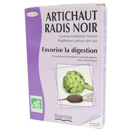 Radis noir / Artichaut Bio - 20 ampoules - divers - Biotechnie La cour'tisane -136580