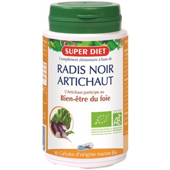 Radis noir - artichaut bio -  90 gélules Super diet-11104