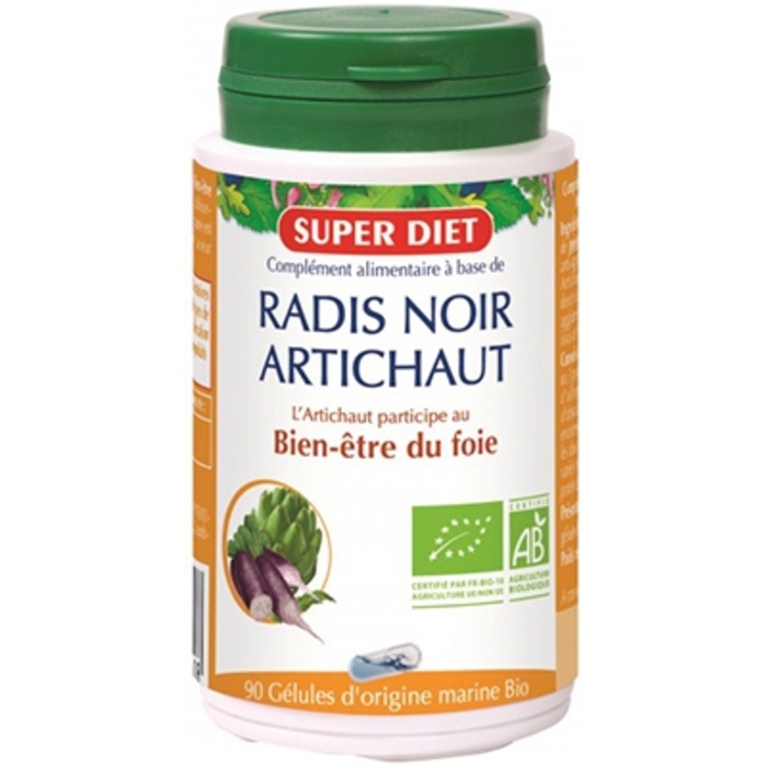 Photo de Radis noir - artichaut bio - 90 gélules Super diet Radis noir - artichaut bio - 90 gélules Super diet-11104