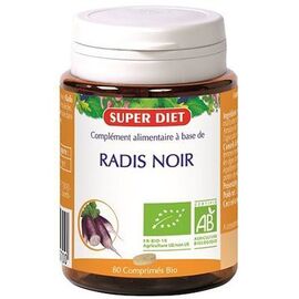 RADIS NOIR BIO - 80 comprimés - 80.0 unités - Digestion - foie - Super Diet Bon fonctionnement du foie-4489