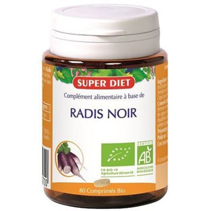 Radis noir bio - 80 comprimés Super diet-4489