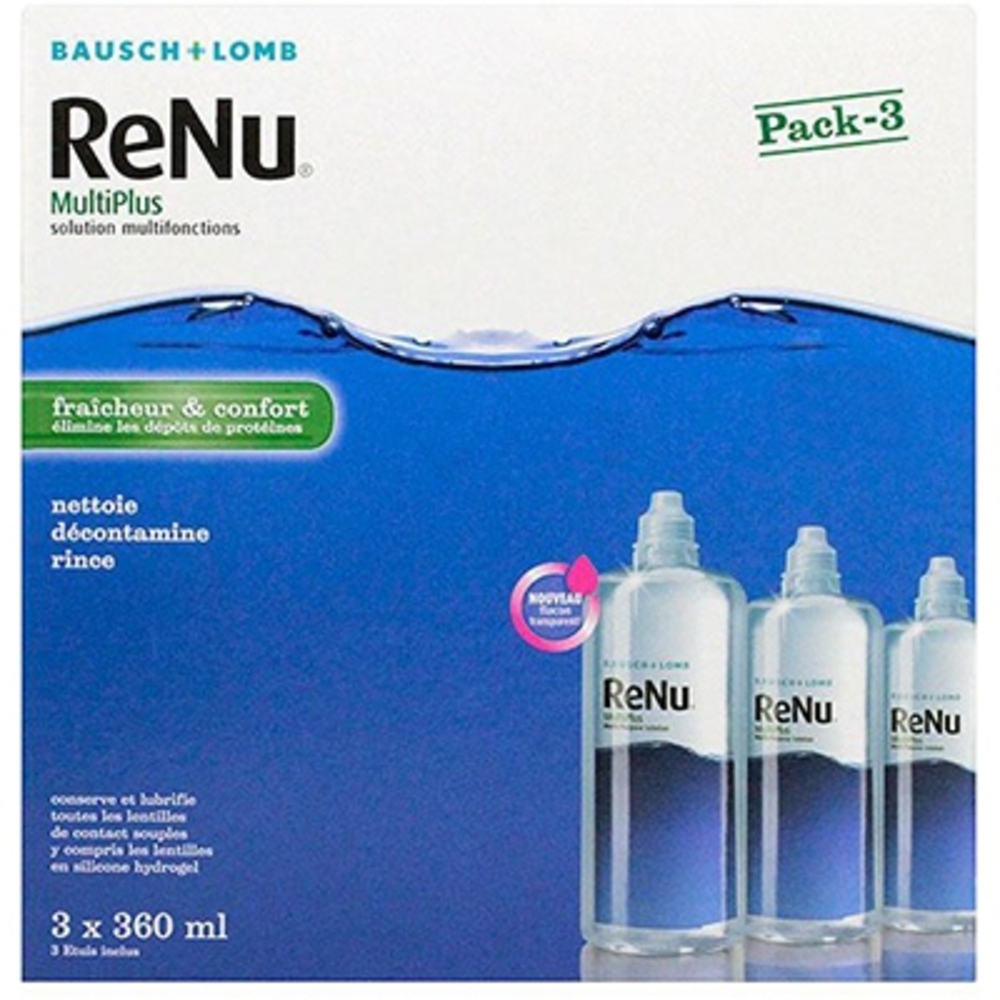 Photo de Renu multiplus solution multifonctions - 3x360ml Bausch & lomb Renu multiplus solution multifonctions - 3x360ml Bausch & lomb-190974