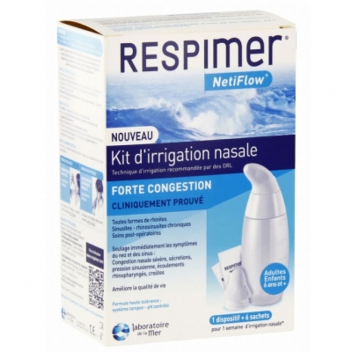 Photo de Respimer netiflow kit d'irrigation nasale Laboratoire de la mer Respimer netiflow kit d'irrigation nasale Laboratoire de la mer-144907
