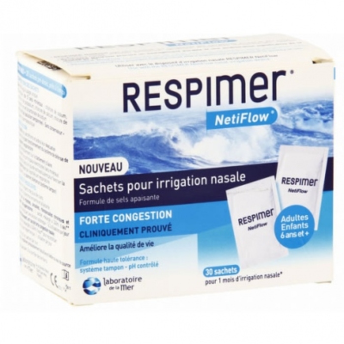 Photo de Respimer netiflow sachets pour irrigation nasale Laboratoire de la mer Respimer netiflow sachets pour irrigation nasale Laboratoire de la mer-144906