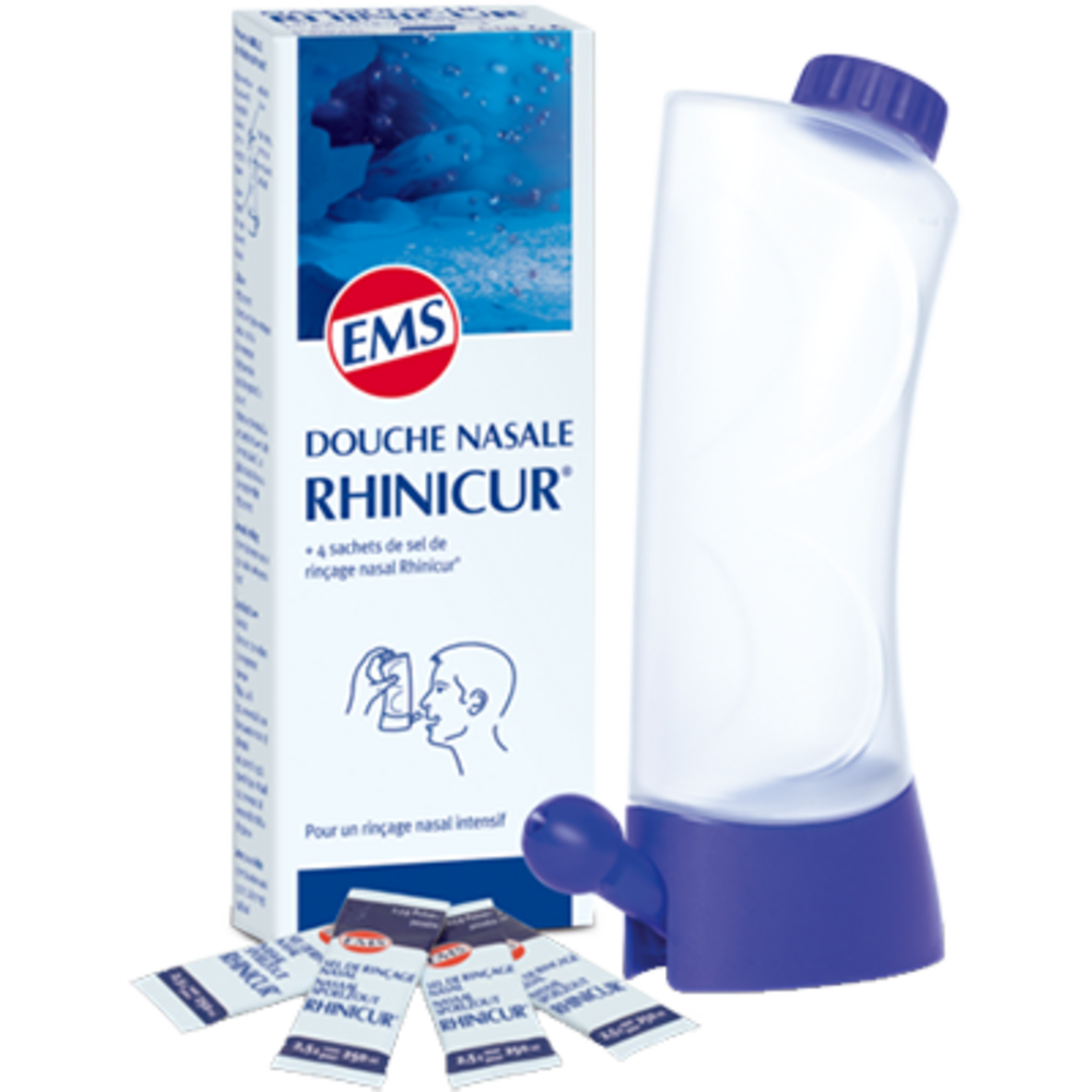 Rhinicur douche nasale + 4 sachets sel rinçage rhinicur Achat au meilleur prix Pharmacie