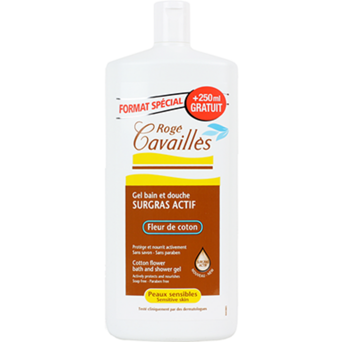 Photo de Roge cavailles gel surgras bain douche fleur de coton - 1l Rogé cavaillès Roge cavailles gel surgras bain douche fleur de coton - 1l Rogé cavaillès-132810