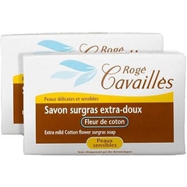 Roge cavailles savon surgras extra-doux fleur de coton - lot de 2 - 250.0 g - savons - rogé cavaillès -82728