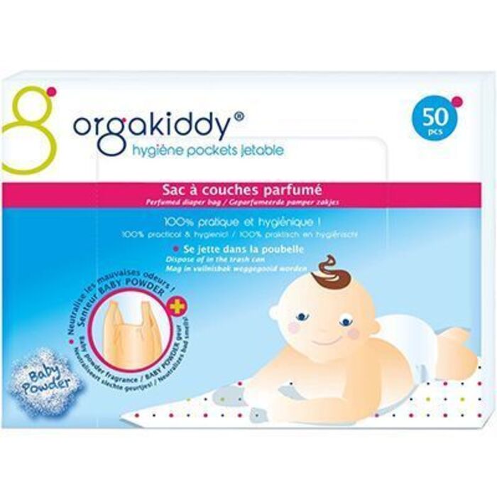 Photo de Sac à couches parfumé talc x50 Orgakiddy Sac à couches parfumé talc x50 Orgakiddy-223743