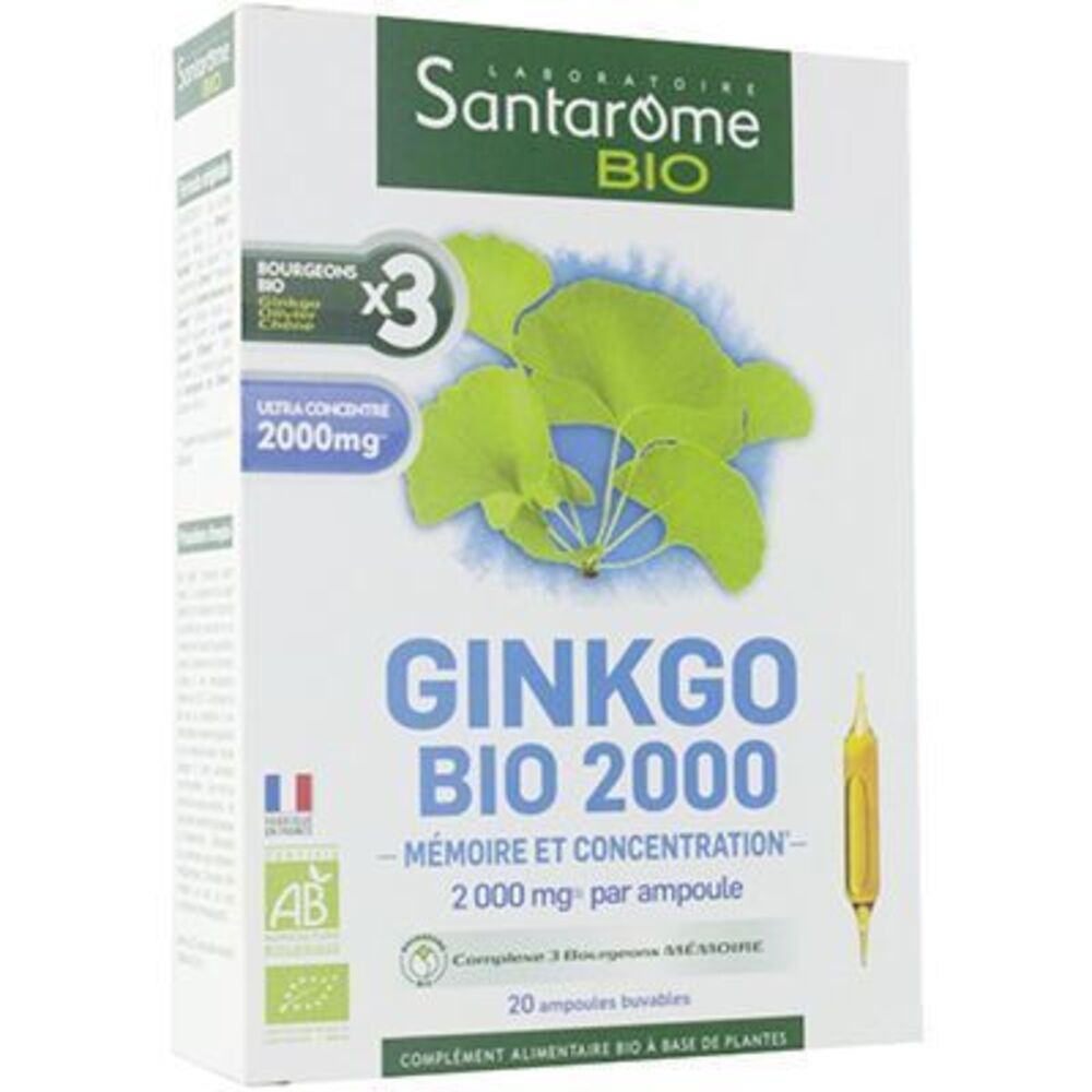 Photo de Santarome bio ginkgo bio 2000 20 ampoules Santarome Santarome bio ginkgo bio 2000 20 ampoules Santarome-222854