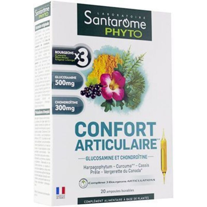 Photo de Santarome phyto confort articulaire 20 ampoules Santarome Santarome phyto confort articulaire 20 ampoules Santarome-222838