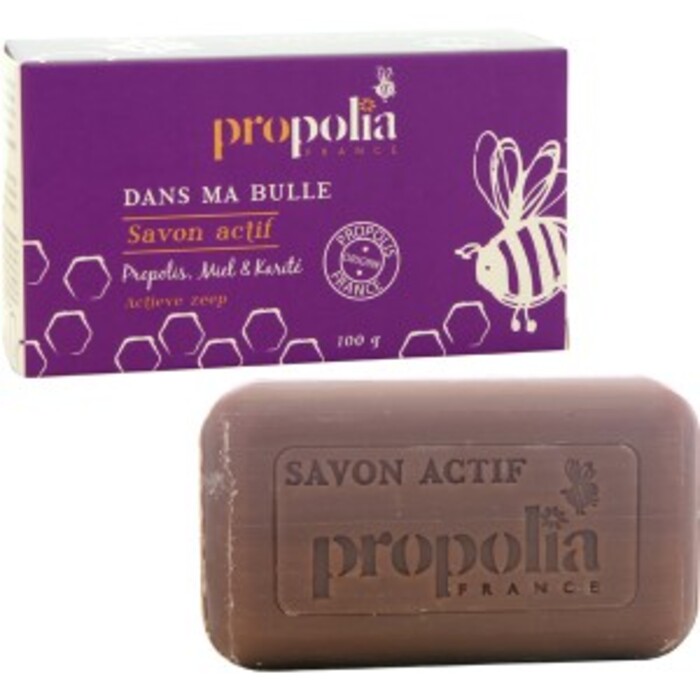 Savon actif propolis, miel & karité - pain 100 g Propolia / apimab-137700