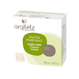 Savon argile verte parfum cologne bio - 100.0 g - savons bio - argiletz Peau à tendance grasse ou à problème-8936