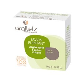 Savon argile verte parfum cologne bio - 100.0 g - Savons bio - Argiletz Peau à tendance grasse ou à problème-8936