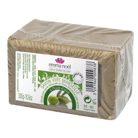 savon de Marseille vert étui cellophane 300g - 300.0 g - Savon de Marseille 72% d'huile - Emma Noël -6677