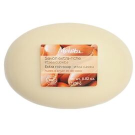Savon Extra Riche Listea Cubeba Bio 250g - savons ovales surgras aux huiles d'argan et de coco - Melvita -213482