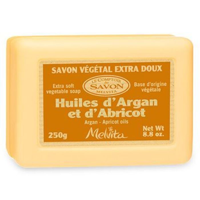 Photo de Savon végétal extra-doux huiles d'argan et d'abricot bio 250g Melvita Savon végétal extra-doux huiles d'argan et d'abricot bio 250g Melvita-213489