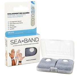 SEA BAND Bracelet Anti-nausées Adulte Gris - 2.0 unites - SEABAND Bracelet d’acupression contre les nausées-123568