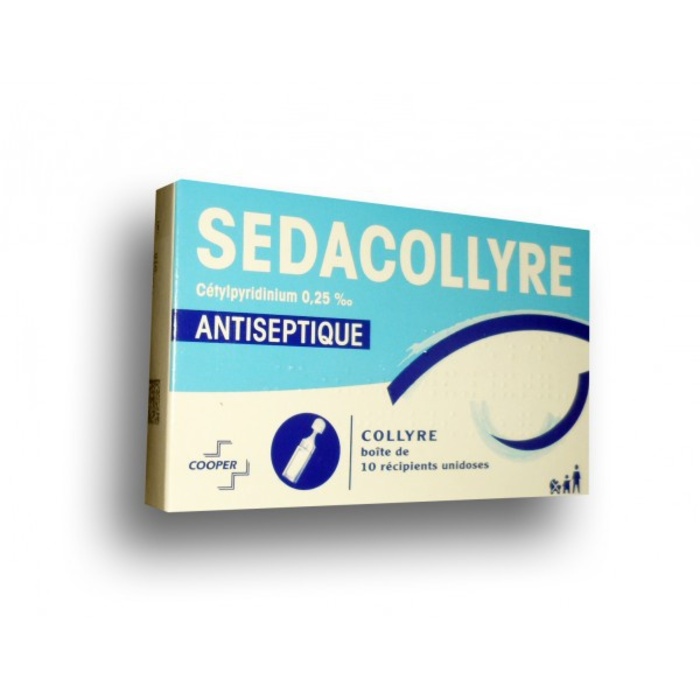 Sedacollyre cetylpyridinium 0,25 pour mille - 10 unidoses Cooper-194192