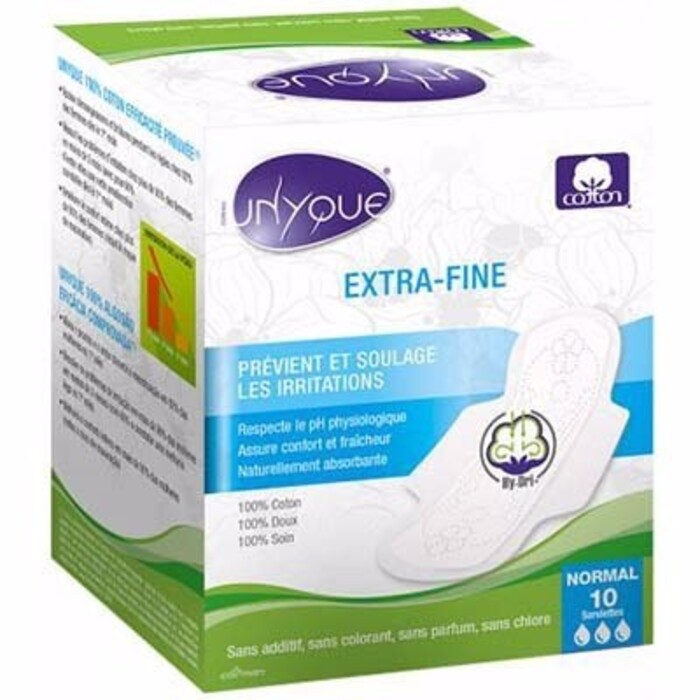 Serviette hygiénique extra-fine normal x10 Unyque-214590