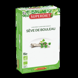 SEVE DE BOULEAU BIO -  20 ampoules de 15ml - 20.0 unités - Les purs jus de la terre - Super Diet Changement de saisons-11072