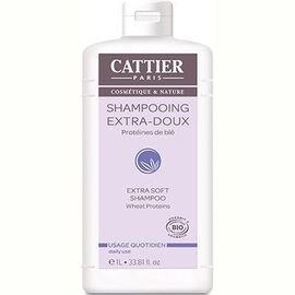 Shampooing extra doux quotidien bio 1l - 1000.0 ml - shampooings - cattier Extra doux-8298
