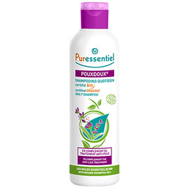 Shampooing Quotidien Pouxdoux® certifié BIO** - 200 ml - antipoux - Puressentiel -190333