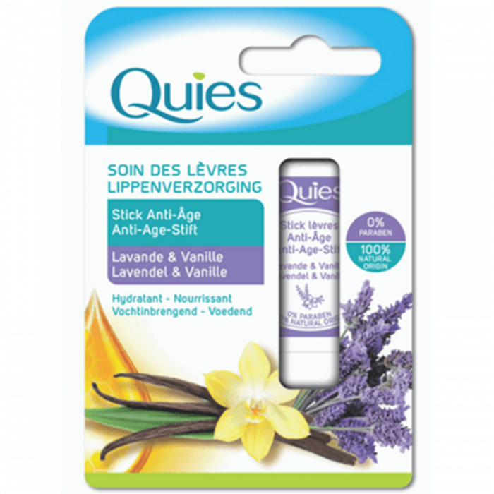 Photo de Soin des lèvres stick anti-age lavande & vanille 4,5g Quies Soin des lèvres stick anti-age lavande & vanille 4,5g Quies-221299
