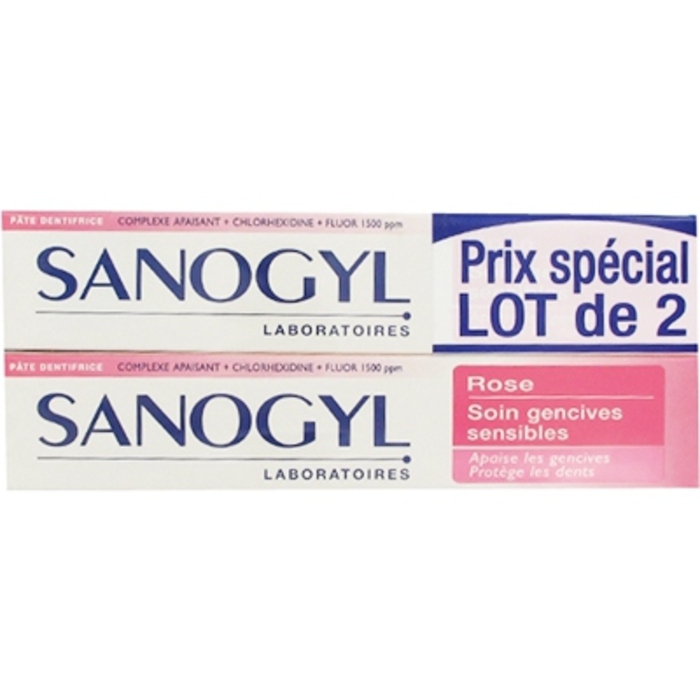 Photo de Soin rose dentifrice gencives sensibles lot de 2 x 75ml Sanogyl Soin rose dentifrice gencives sensibles lot de 2 x 75ml Sanogyl-109868