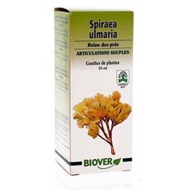 Spiraea ulmaria (reine des pres) bio - 50.0 ml - Gouttes de plantes - teintures mères - Biover Souplesse des muscles et articulations-8993