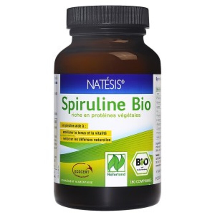 Photo de Spiruline comprimés 500 mg certifiée ecocert - 180... Natésis Spiruline comprimés 500 mg certifiée ecocert - 180... Natésis-137016