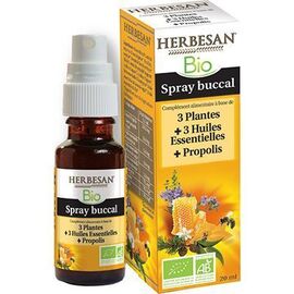 Spray 3 plantes 3 huiles essentielles propolis bio  - spray 20 ml - herbesan -226796