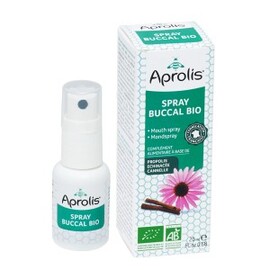 Spray buccal propolis, échinacéa, HE orange douce et thym bio - 20.0 ml - Hygiène et soin buccal - Aprolis -14825