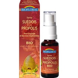 Spray Suédois Bio 59 plantes et Propolis - 20.0 ml - divers - Biofloral Voies respiratoires et propolis-133915